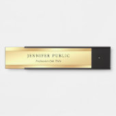 洗練されたグラマーモダンフェイク金ゴールドテンプレート サインプレート (正面)