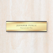洗練されたグラマーモダンフェイク金ゴールドテンプレート サインプレート (正面)