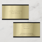 洗練されたグラマー金ゴールドルックプロフェッショナルルクセ 名刺 (正面/裏面)