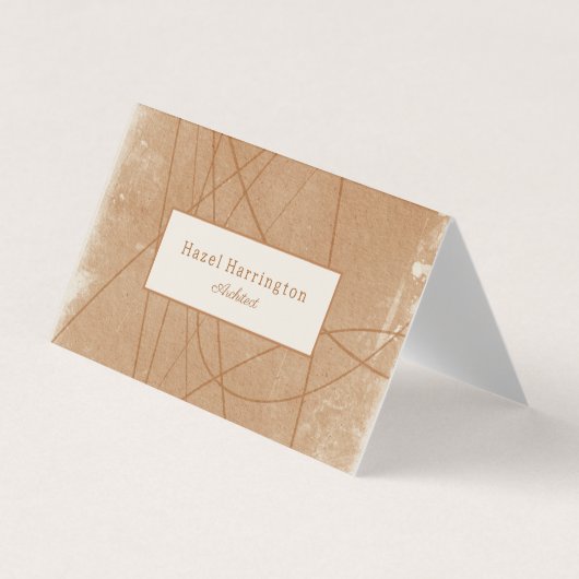 洗練されたグランジQRコード名刺を折り畳み 名刺 (正面)