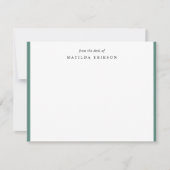 洗練されたグリーンのデスクエレガントから ノートカード (正面)