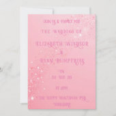 洗練されたグリーンスパークルデザイン（テーマ別） 招待状 (正面)