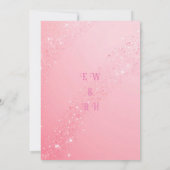 洗練されたグリーンスパークルデザイン（テーマ別） 招待状 (裏面)