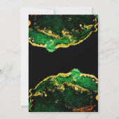 洗練されたグリーンブロンズ金ゴールド結婚式招待状 招待状 (裏面)