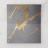 洗練されたグレーと金ゴールド大理石披露宴 プレイスカード (内部開封)