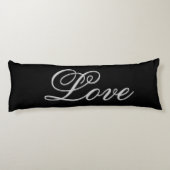 洗練されたグレーの黒結婚色愛の郵便料金 ボディピロー (裏面)