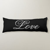 洗練されたグレーの黒結婚色愛の郵便料金 ボディピロー (正面)