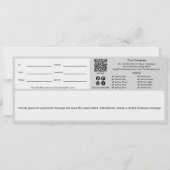 洗練されたグレーブラックスクリプトギフト証明書 (裏面)