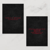 洗練されたグレーブラックレッドプロフェッショナル 名刺 (正面/裏面)