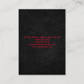 洗練されたグレーブラックレッドプロフェッショナル 名刺 (裏面)