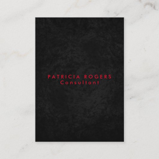 洗練されたグレーブラックレッドプロフェッショナル 名刺 (正面)