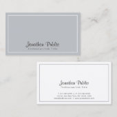 洗練されたグレーホワイトシモダンックデザイン 名刺 (正面/裏面)