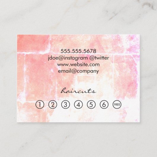 洗練されたグ芸術的ランギーロイヤリティ ロイヤリティカード (裏面)