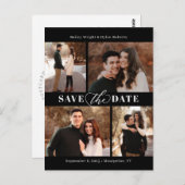 洗練されたコラージュモダン日付はがきを保存 ポストカード (正面/裏面)