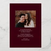 洗練されたコラージュ箔ウェディング日付カードを保存 箔招待状 (裏面)