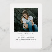 洗練されたコラージュ箔卒業編集可能カラーフォイ 箔招待状 (裏面)