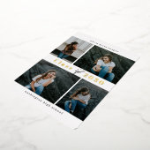 洗練されたコラージュ箔卒業編集可能カラー 箔招待状 (回転した状態)