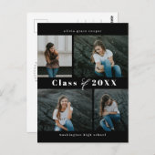 洗練されたコラージュ編集可能なカラー卒業はがき ポストカード (正面/裏面)