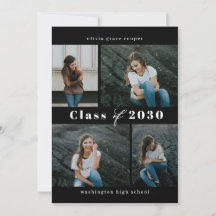 洗練されたコラージュ編集可能なカラー卒業インベーティ