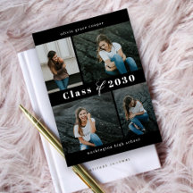 洗練されたコラージュ編集可能なカラー卒業インベーティ