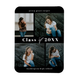 洗練されたコラージュ編集可能なカラー卒業マグネット マグネット