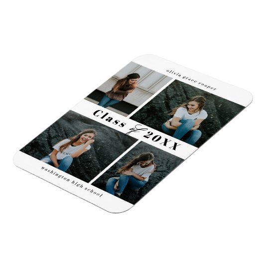 洗練されたコラージュ編集可能なカラー卒業マグネット マグネット (左側)