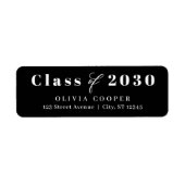 洗練されたコラージュ編集可能なカラー卒業ラベル ラベル (正面)