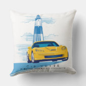洗練されたコルベット自動車アート クッション (裏面)