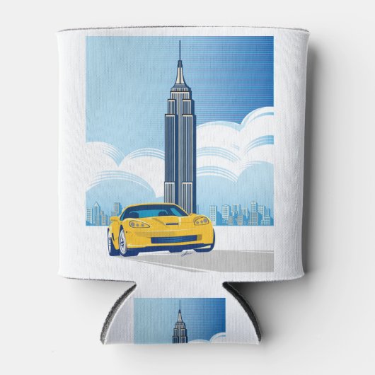 洗練されたコルベット自動車アート 缶クーラー (正面)