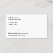 洗練されたコンサルタント名刺デザイン 名刺 (裏面)