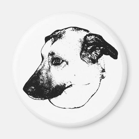 洗練されたコントラスト、犬のマグネット マグネット (正面)