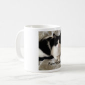 洗練されたコーヒー飲む猫: "Purrrfection! " コーヒーマグカップ (正面左)