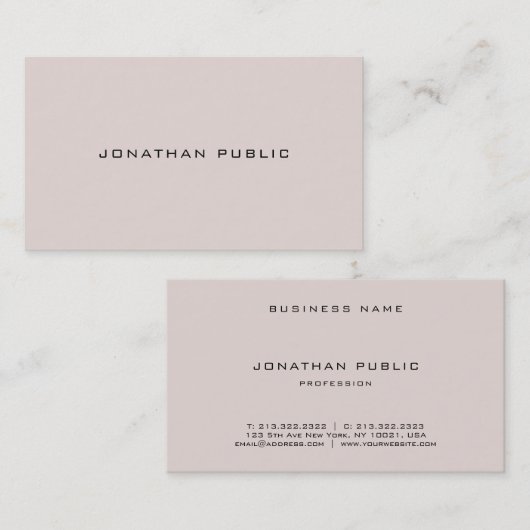 洗練されたゴシックフォントプモダンレーントエレガントップ 名刺 (正面/裏面)