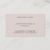 洗練されたゴシックフォントプモダンレーントエレガントップ 名刺 (裏面)