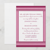 洗練されたゴージャスな結婚式招待状 招待状 (正面/裏面)