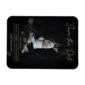 洗練されたゴールデンスクリプトフォト結婚LGTB マグネット (横)