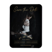 洗練されたゴールデンスクリプトフォト結婚LGTB マグネット (縦)