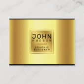 洗練されたゴールドとブラックの名刺 名刺 (正面)