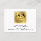 洗練されたゴールドとブラックの名刺 名刺 (裏面)