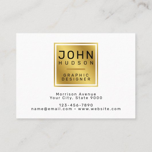 洗練されたゴールドとブラックの名刺 名刺 (裏面)