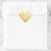 洗練されたゴールドの疑似箔 ハートシール (バッグ)