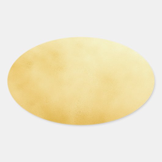 洗練されたゴールドオーバルホイルフェイク 楕円形シール (正面)