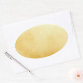 洗練されたゴールドオーバルホイルフェイク 楕円形シール (封筒)