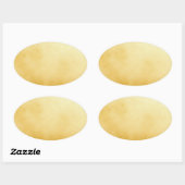 洗練されたゴールドオーバルホイルフェイク 楕円形シール (シート)