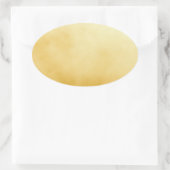 洗練されたゴールドオーバルホイルフェイク 楕円形シール (バッグ)