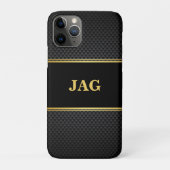 洗練されたゴールドブラックテクスチャモノグラム Case-Mate iPhoneケース (裏)