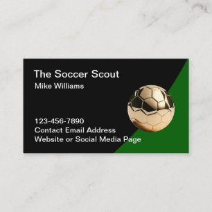洗練されたサッカーテーマのビジネスカード 名刺