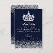 洗練されたサファイアサンキューカード サンキューカード (正面/裏面)