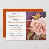 洗練されたサプライズパーティーイベント招待状 招待状 (正面/裏面)