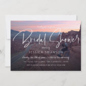 洗練されたシックなフォトブライダルシャワー 招待状 (正面)